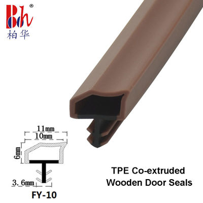 A selagem dada forma especial de Weatherstripings da co-extrusão descasca a cor 10*6mm de Brown