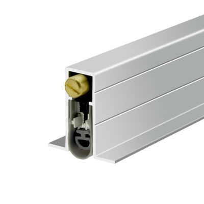 Elegante cor prateada porta oculta fundo selo ajustar altura