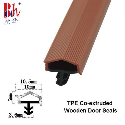 Uma forma Co-expulsou as tiras de borracha da selagem do TPE Weatherstrip a cor vermelha de Brown