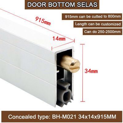 Tipo U Automação da porta Seals inferior 915mm Retardante de incêndio Ocultado Drop Down Seal