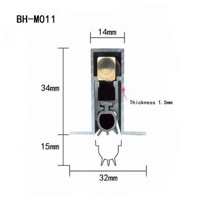 Tipo T oculto, escotilha oculta, fecho automático de porta com borda lateral de 1000 mm