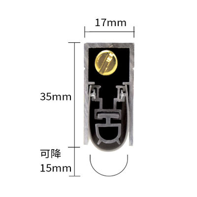 Cor prateada 1,5 cm Porta automática Fechamento de fundo duradouro