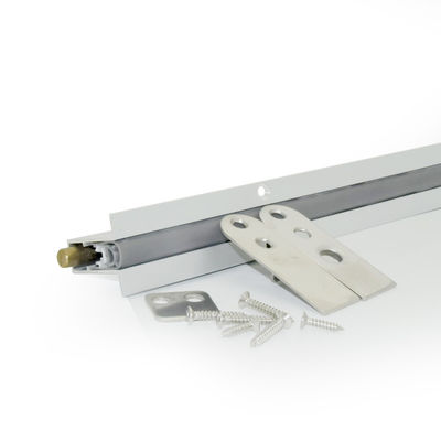 Elegante cor prateada porta oculta fundo selo ajustar altura