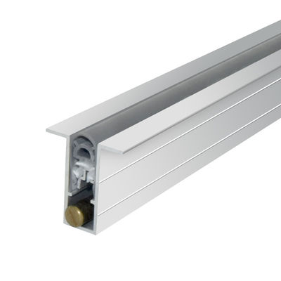 Elegante cor prateada porta oculta fundo selo ajustar altura