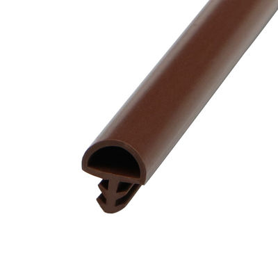 Tipo de madeira anticolisão selo do entalhe da tira do selo de porta de porta de borracha do Pvc