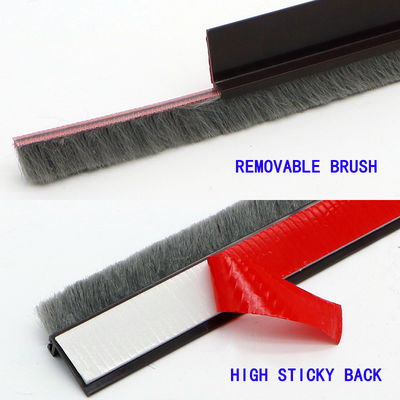 PVC inferior da tira do selo da porta com Woolpile