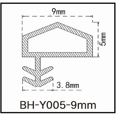 A porta de madeira do Pvc da tira do selo de porta do OEM Weatherstrip o tipo lateral A do sulco dado forma