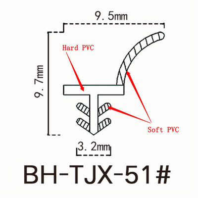 Selos à prova d'água do descascamento de tempo do PVC do ODM para a placa de contorno de madeira 9.7*9.5mm