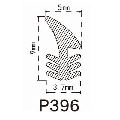 O tipo porta do entalhe do Pvc do OEM Weatherstrip fácil instalar o CE aprovado