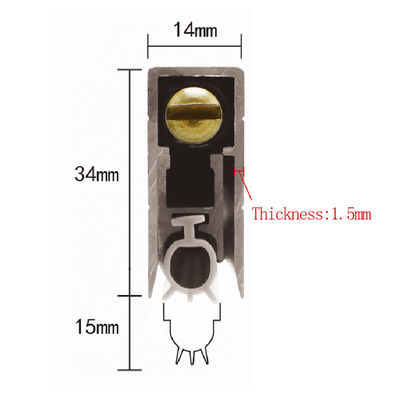 Tipo U Automação da porta Seals inferior 915mm Retardante de incêndio Ocultado Drop Down Seal
