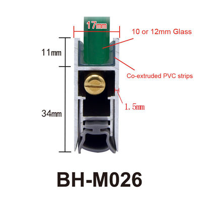 o alumínio inferior dos selos da porta automática de 17*45mm Weatherstrips para a porta da grama