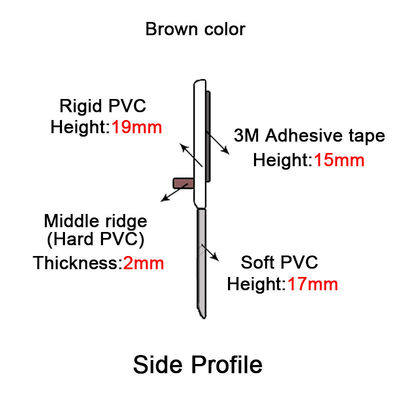 Co - selo inferior expulso da porta do Pvc de Brown com descascamento de tempo da porta da garagem da fita autoadesiva de 3M
