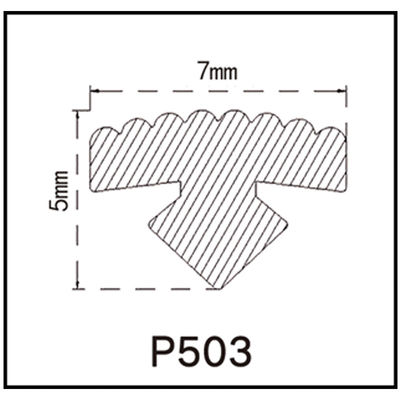 Tira de borracha 7*5mm do PVC do OEM para o vestuário Hang Bar