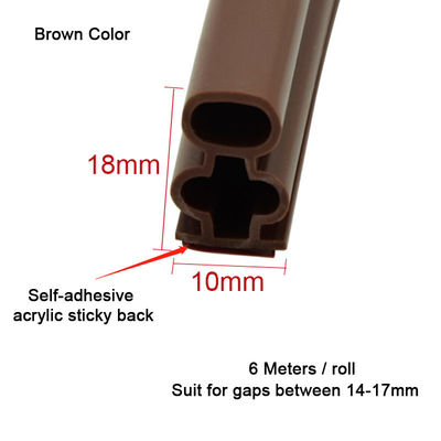 dupla camada das tiras de borracha de silicone da forma da largura O de 10mm para o quadro de porta