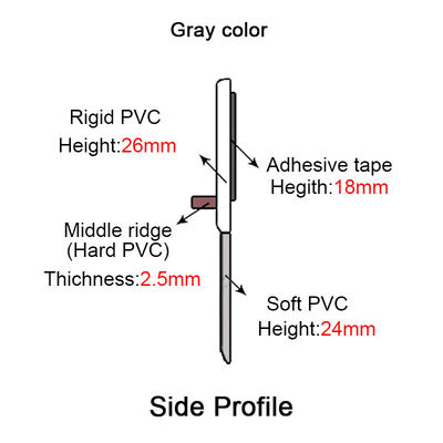 as diferenças de 30mm molham a tira inferior Gray Color do selo da porta da prova