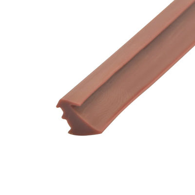 tipo tiras do sulco da tira de borracha do PVC de 10*8 milímetro Brown de barreira