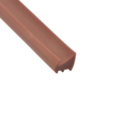 tipo tiras do sulco da tira de borracha do PVC de 10*8 milímetro Brown de barreira