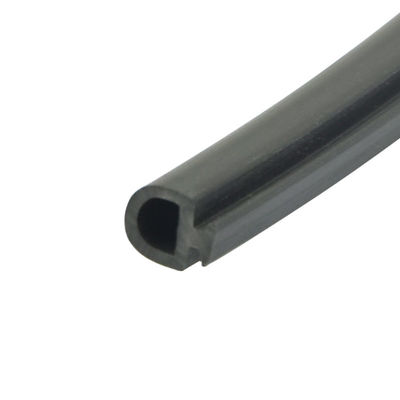 Tipo de borracha tiras do entalhe do preto do selo do Pvc da redução de ruído para o perfil de alumínio